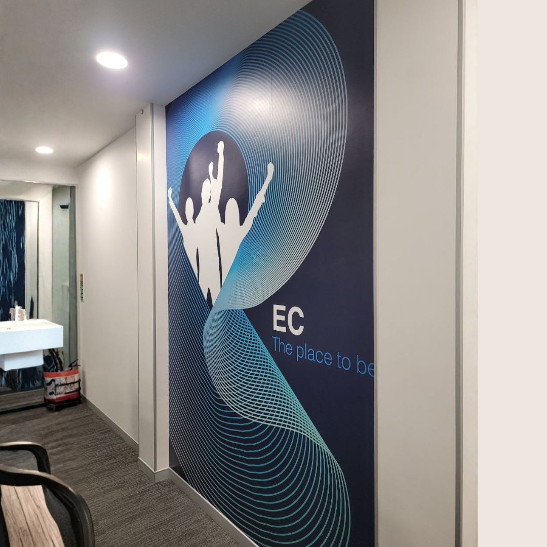 BASF graphic wall installation